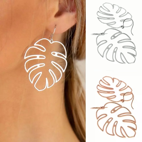 “Tropical Love” Boho Palm Tree Leaf CutOut Earring - Picture 6 of 6